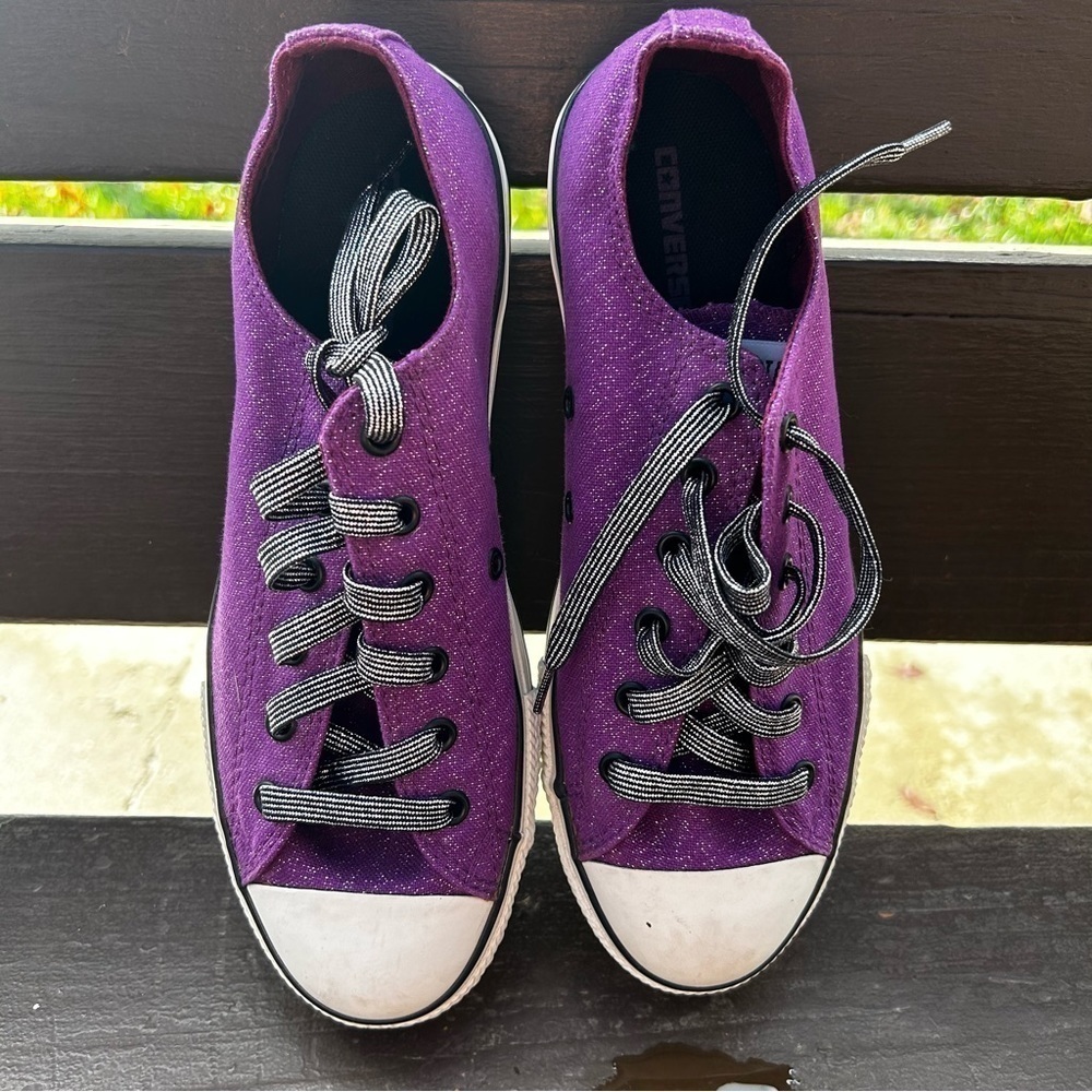 Converse chuck Taylor all star purple metallic sneakers